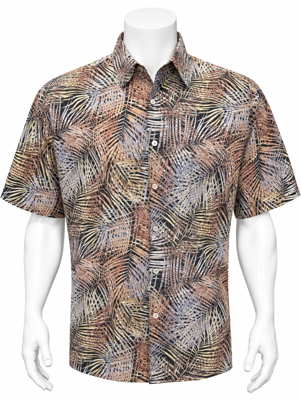 Vintage Tori Richard Multi-Color Hawaiian Cotton Shirt Made in USA Hawaii Size L